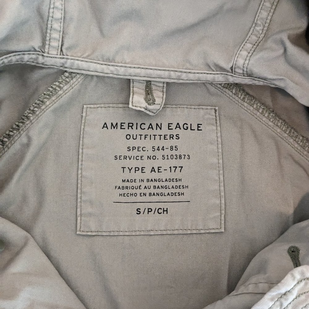 AMERICAN EAGLE OUTFITTERS Women's Hooded Military Utility Jacket  Size S  Green - Picture 5 of 6